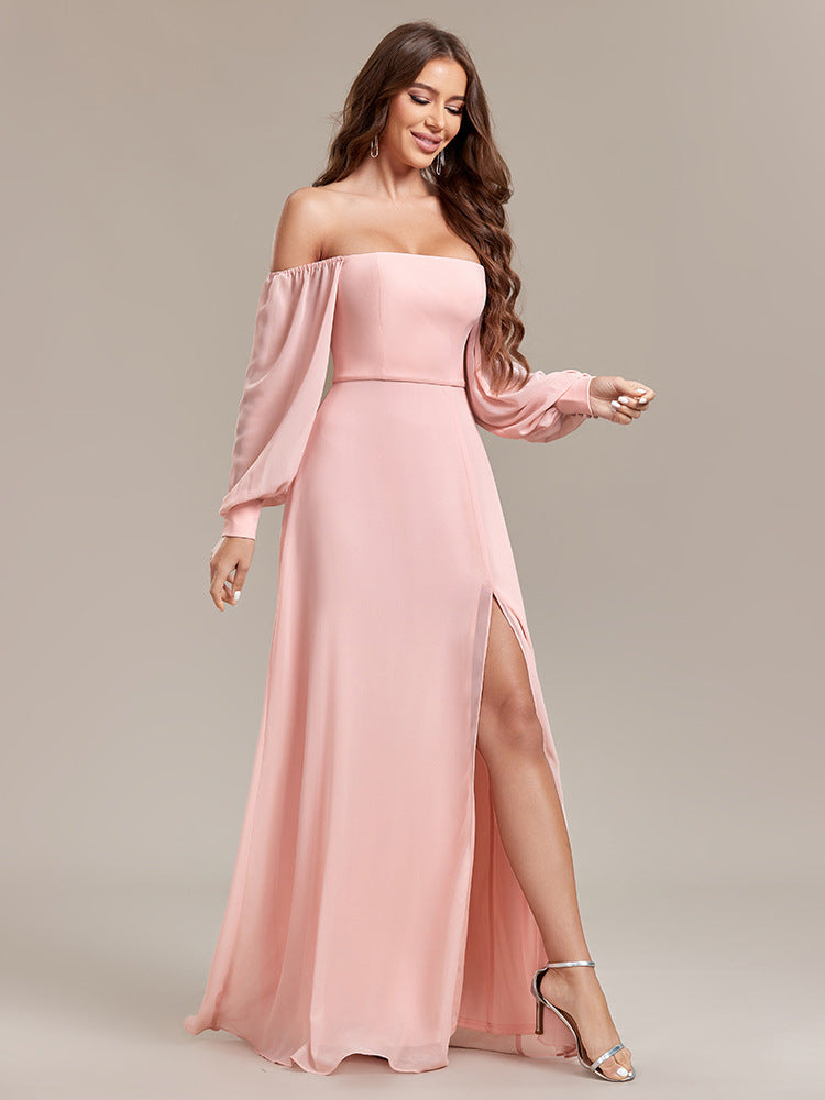 Blush Pink Elegant Dress for Wedding & Cocktail Party – Bella